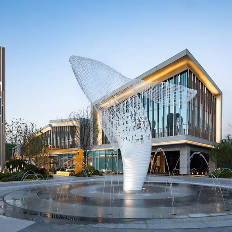 不锈钢鲸鱼雕塑