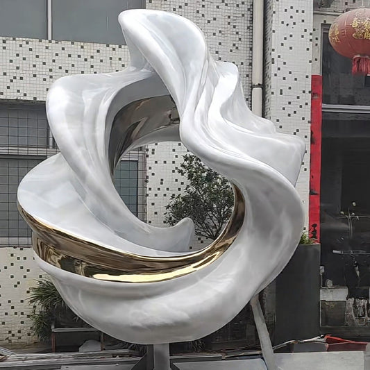 不锈钢仿玉石雕塑 户外景观艺术定制