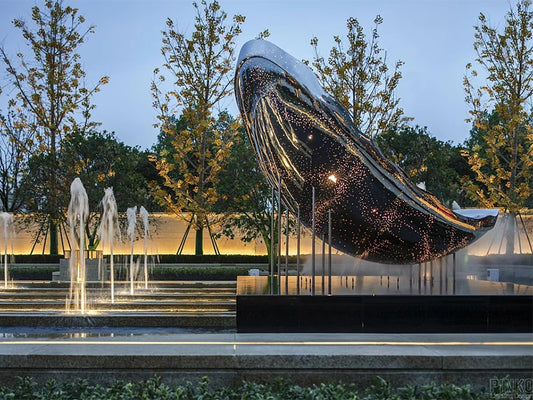 不锈钢船型雕塑