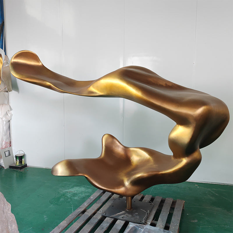 不锈钢云卷雕塑