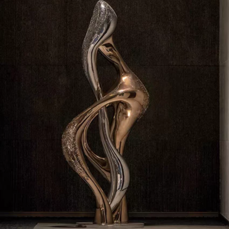 不锈钢镂空发光雕塑