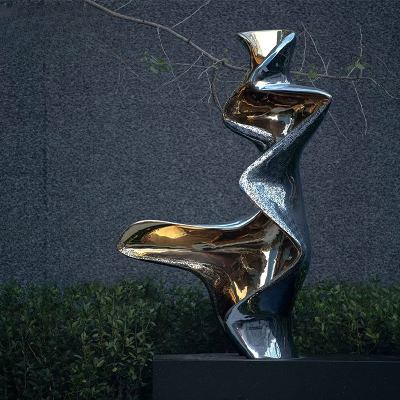 不锈钢飘带雕塑