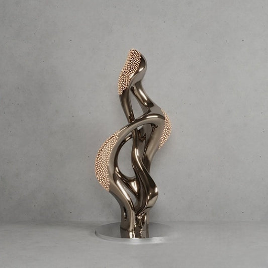 不锈钢镂空发光雕塑