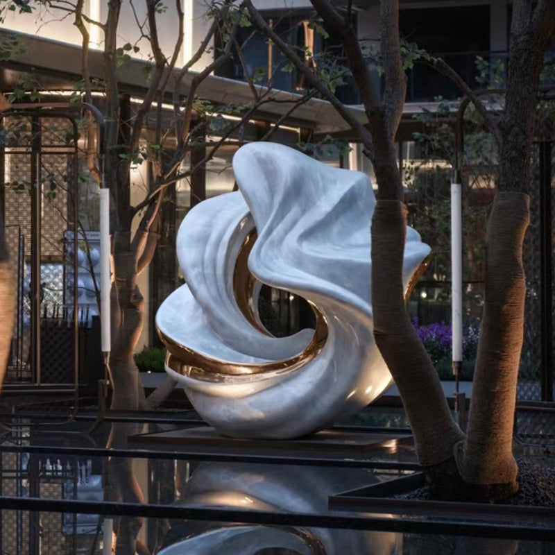 不锈钢仿玉石雕塑 户外景观艺术定制