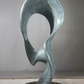 Abstract Glass Steel Ribbon Sculpture