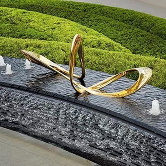 不锈钢飘带雕塑