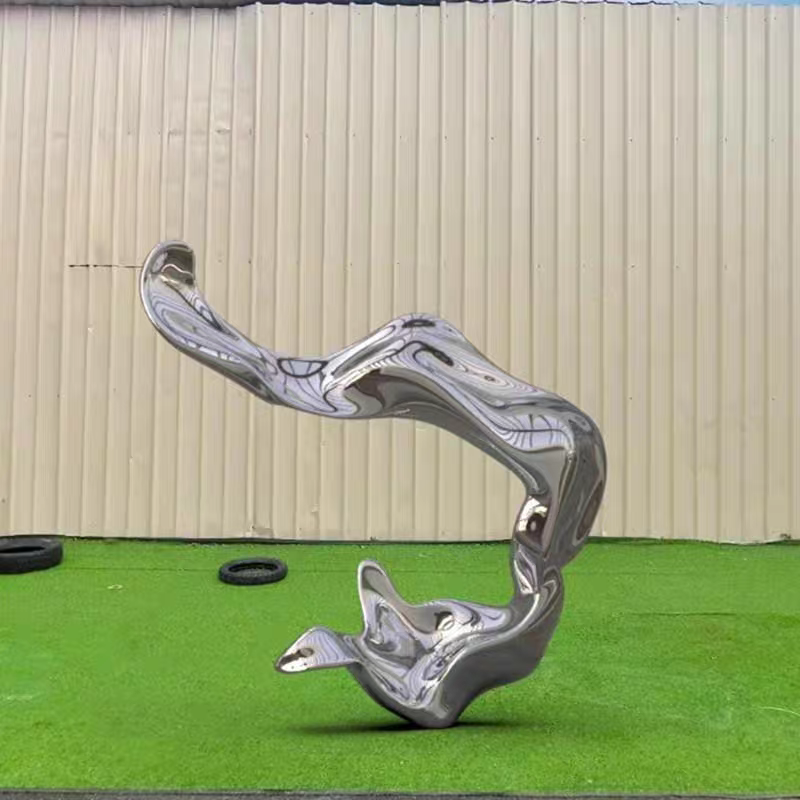 不锈钢云卷雕塑