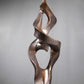 Modern Abstract Glass Steel Sculpture