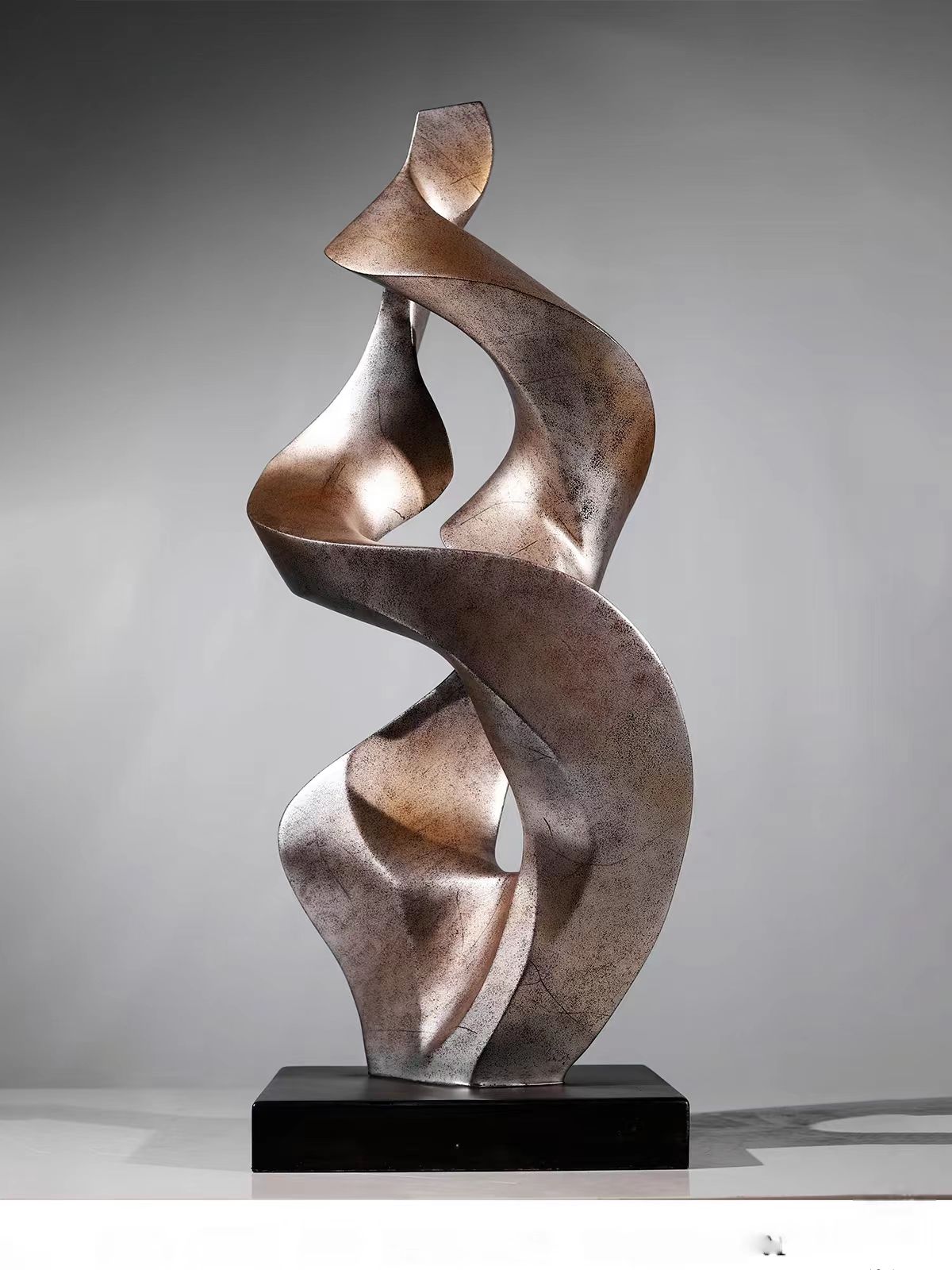 Modern Abstract Glass Steel Sculpture