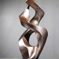 Modern Abstract Glass Steel Sculpture