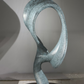 Abstract Glass Steel Ribbon Sculpture