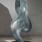 Abstract Glass Steel Ribbon Sculpture