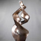 Modern Abstract Glass Steel Sculpture